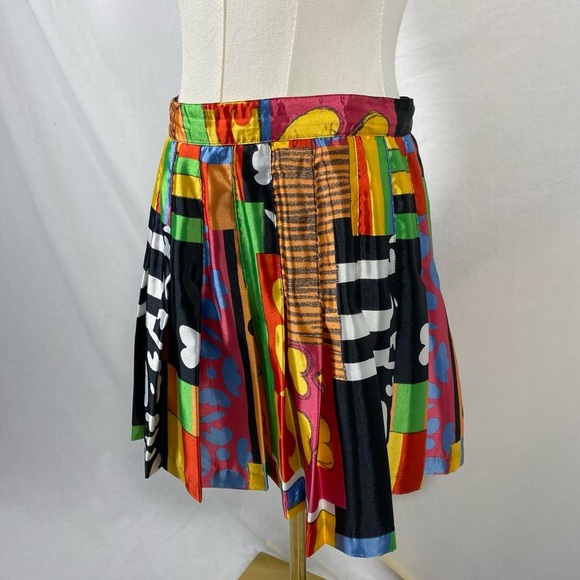 Tail vintage multicolored patterned pleated mini skirt retro 90s size 10 - Picture 6 of 6